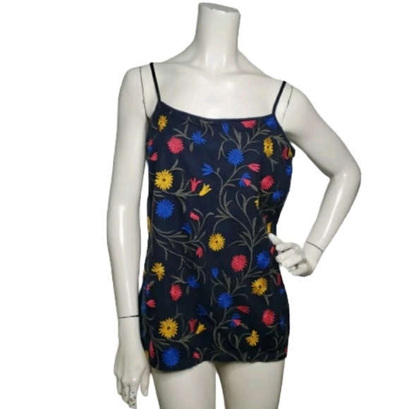 Ann Taylor Factory Tops - Ann Taylor Womens Tank Top Cami Size L Navy Blue E